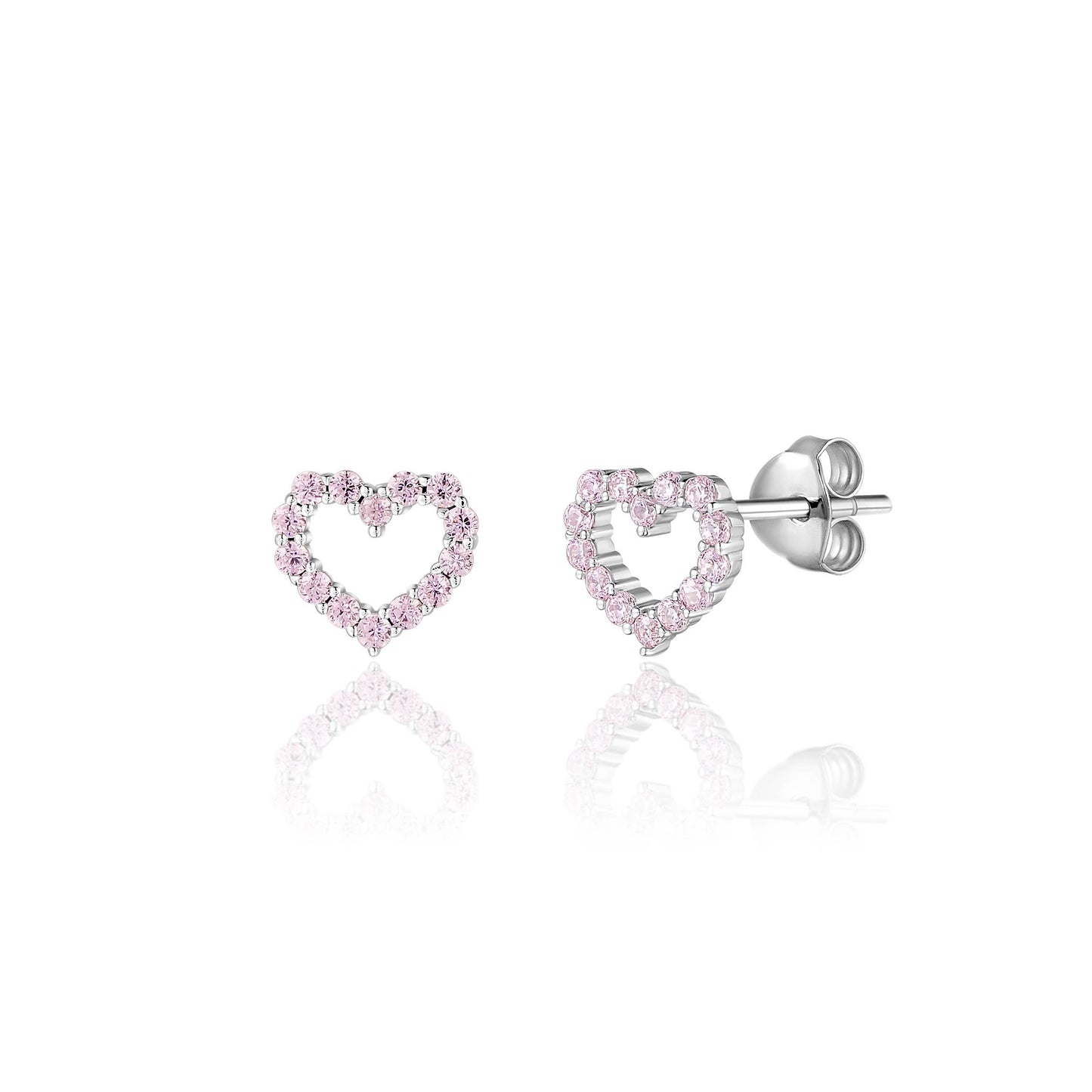 Heart Studs | Sterling Silver