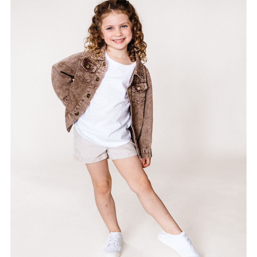 Brown Denim Jacket | Kids