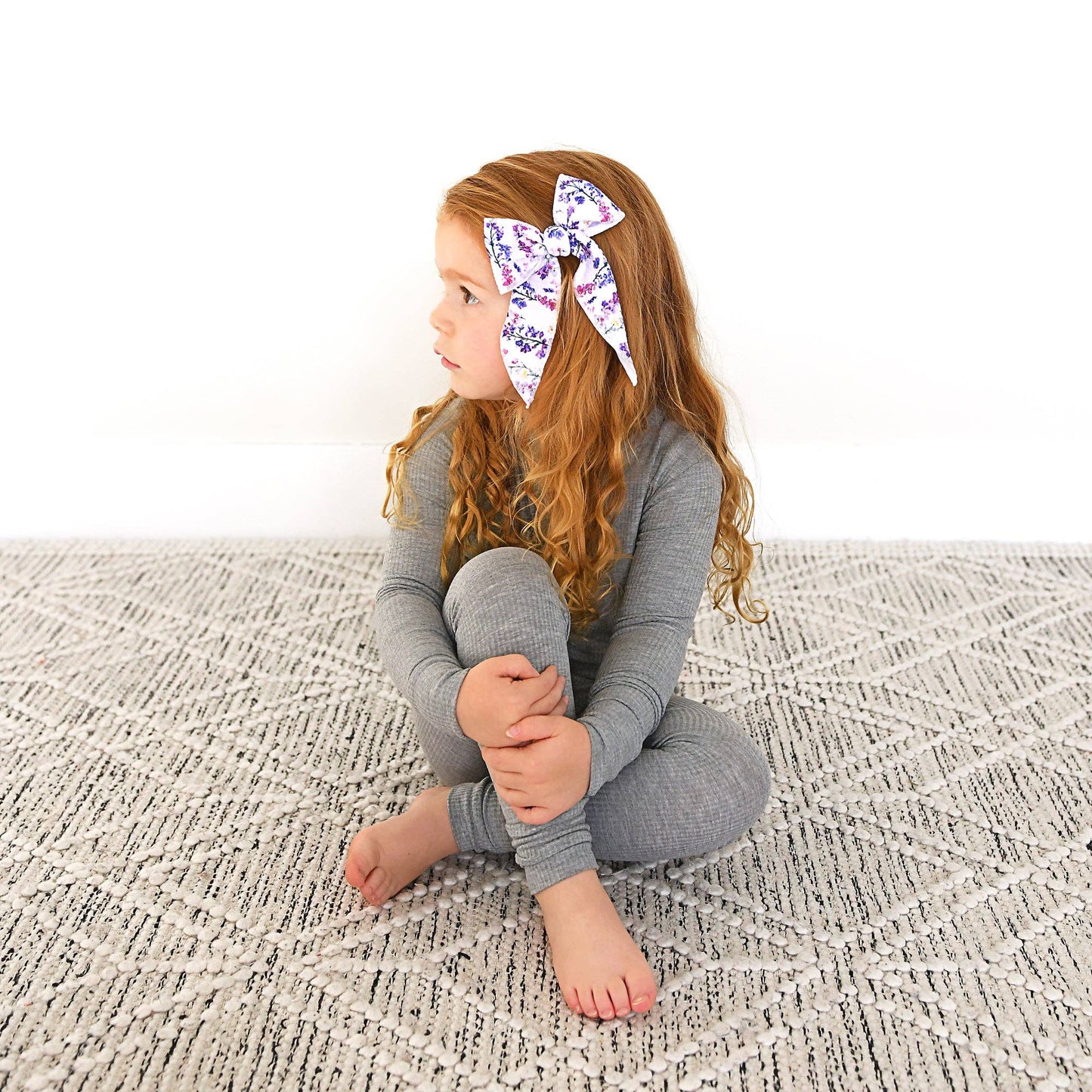 Spring Floral Bow Clip