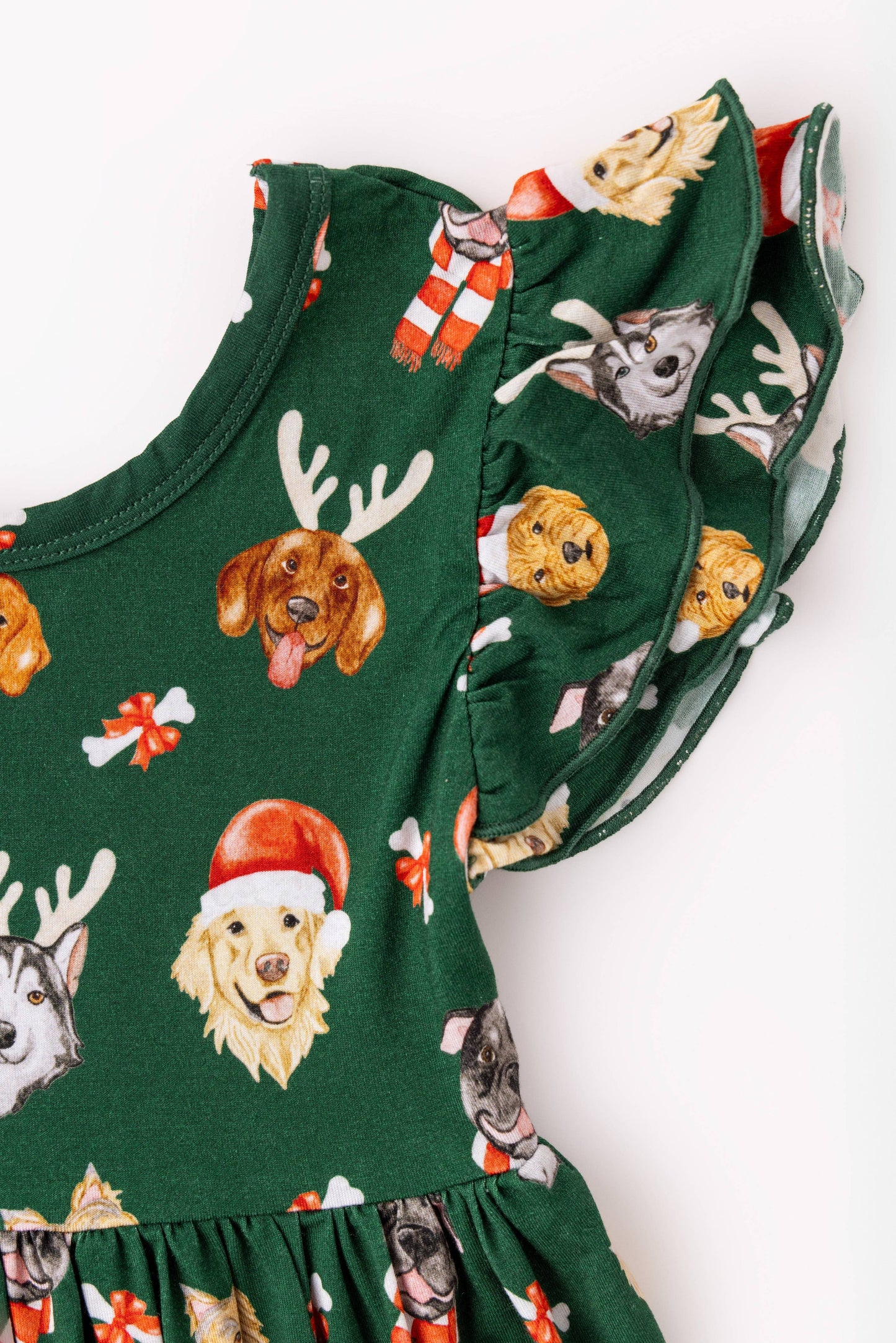 Christmas Dogs Bamboo Twirl Dress