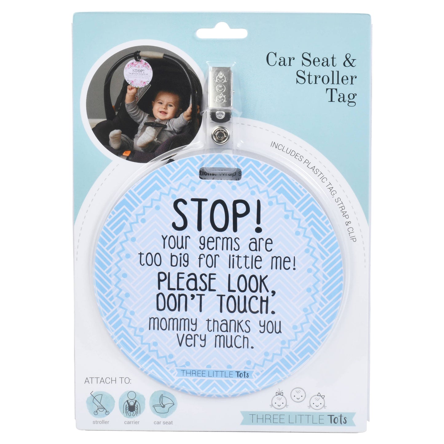 No Touching and Stroller Tag | Blue Mommy