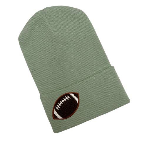 Chenille Football Newborn Hat