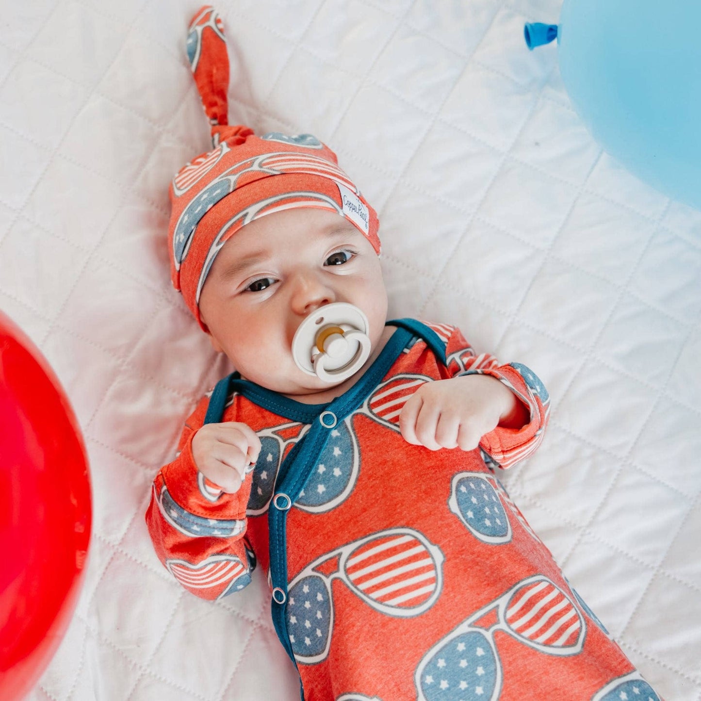 Newborn Knotted Gown | Spangled