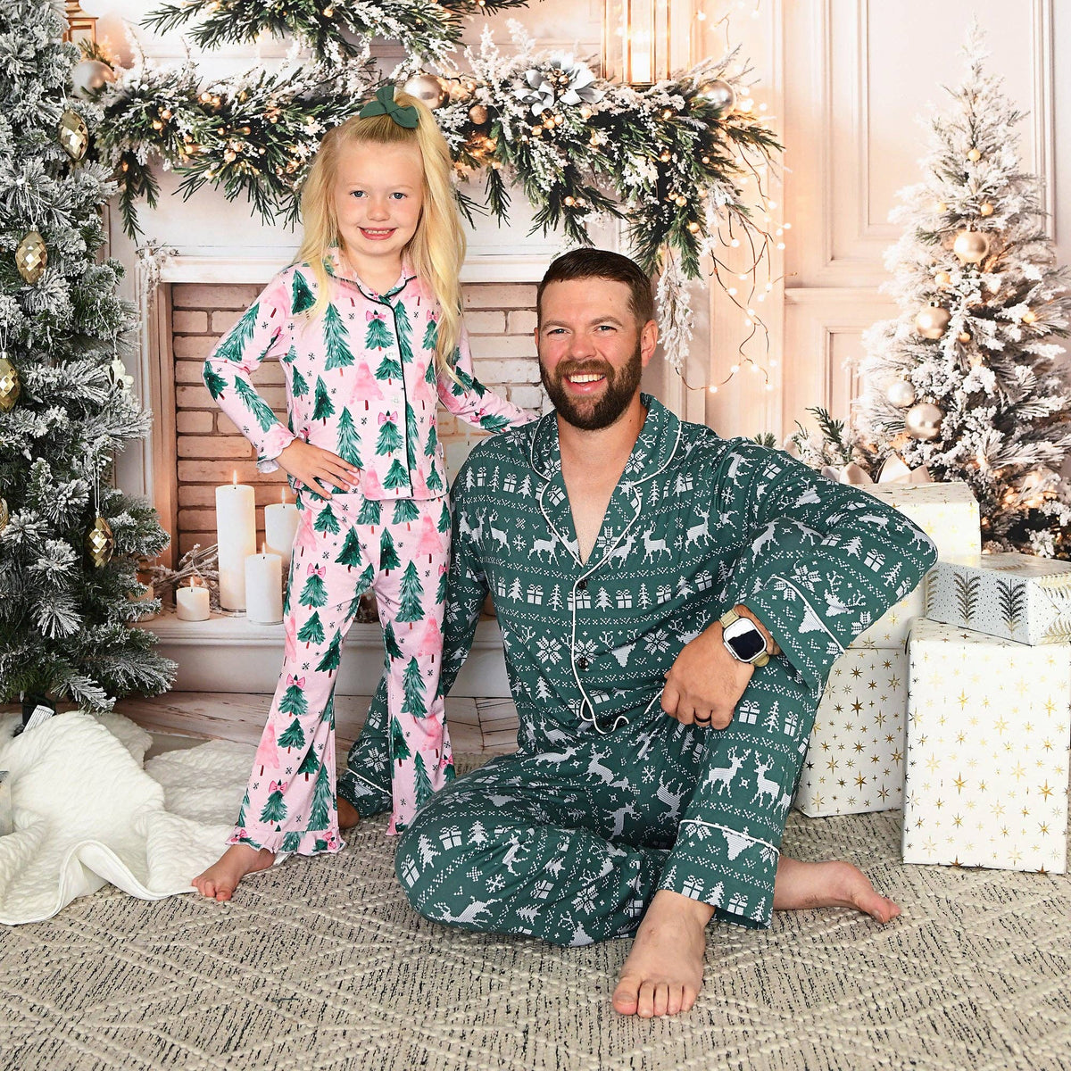 Pink Trees Bamboo PJ Set