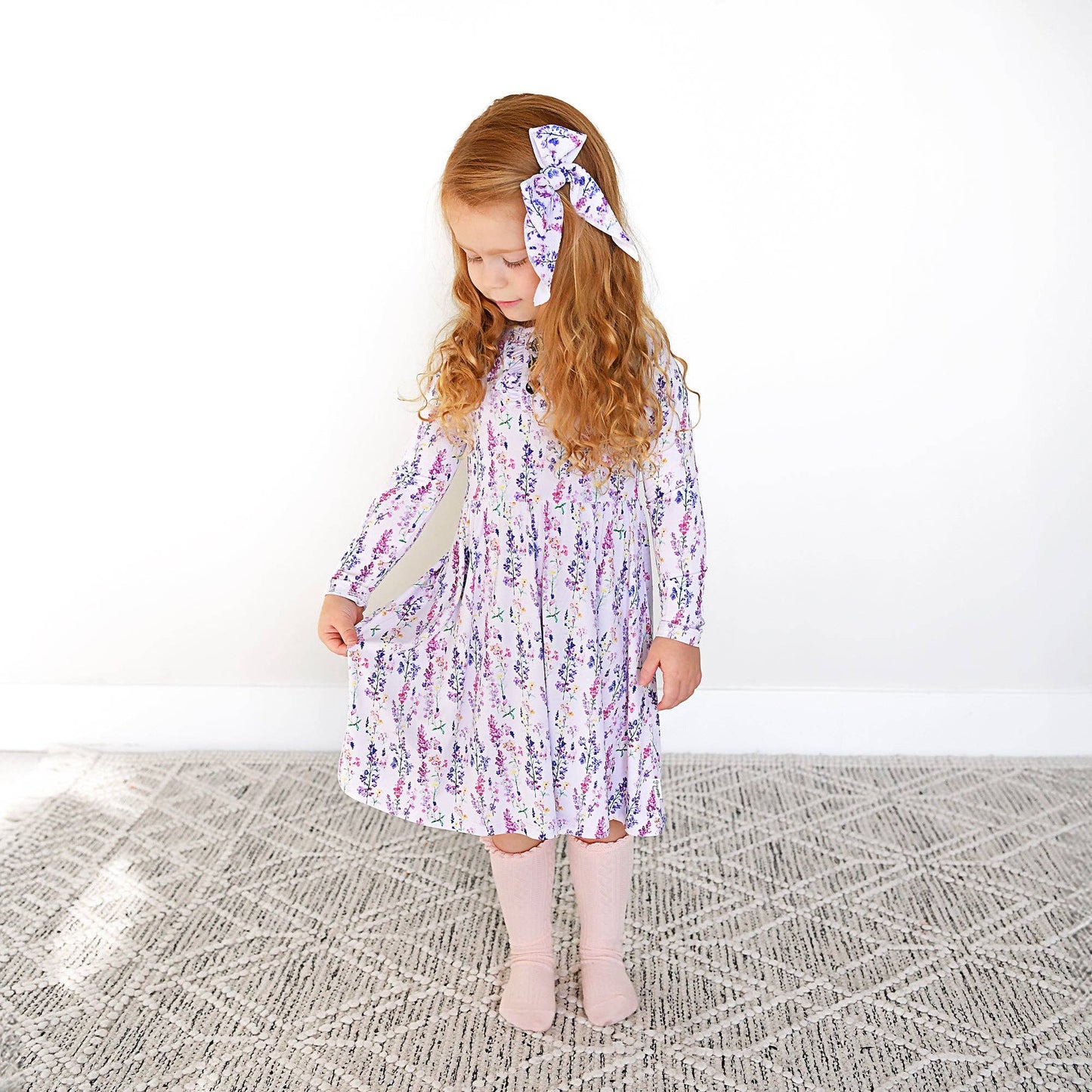 Spring Floral Bow Clip