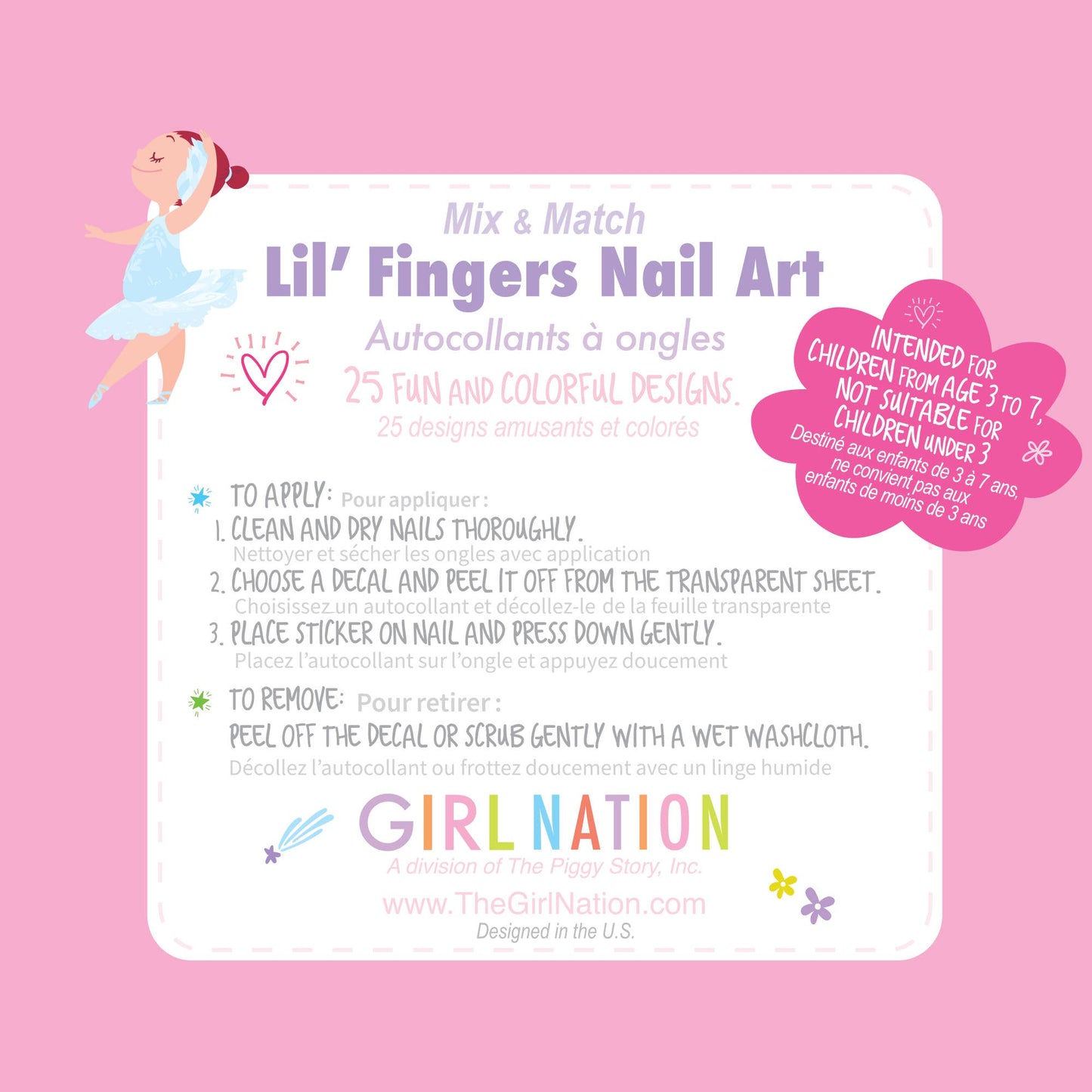 Lil' Fingers Nail Art | Pretty Ballerinas