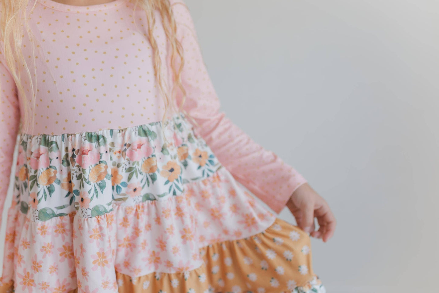 Avery Blush Floral Twirl Dress