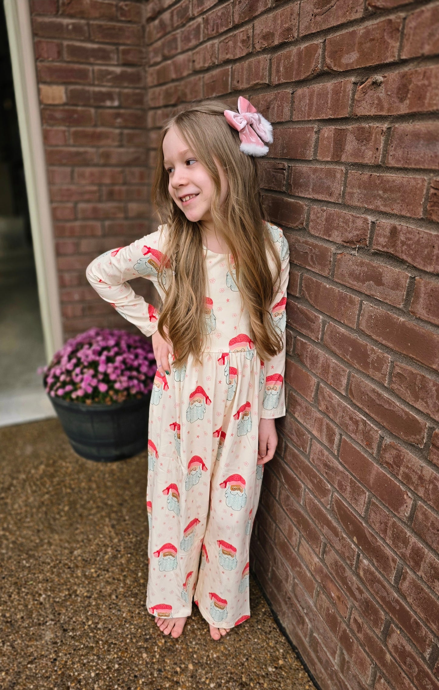 Pink Santa Romper