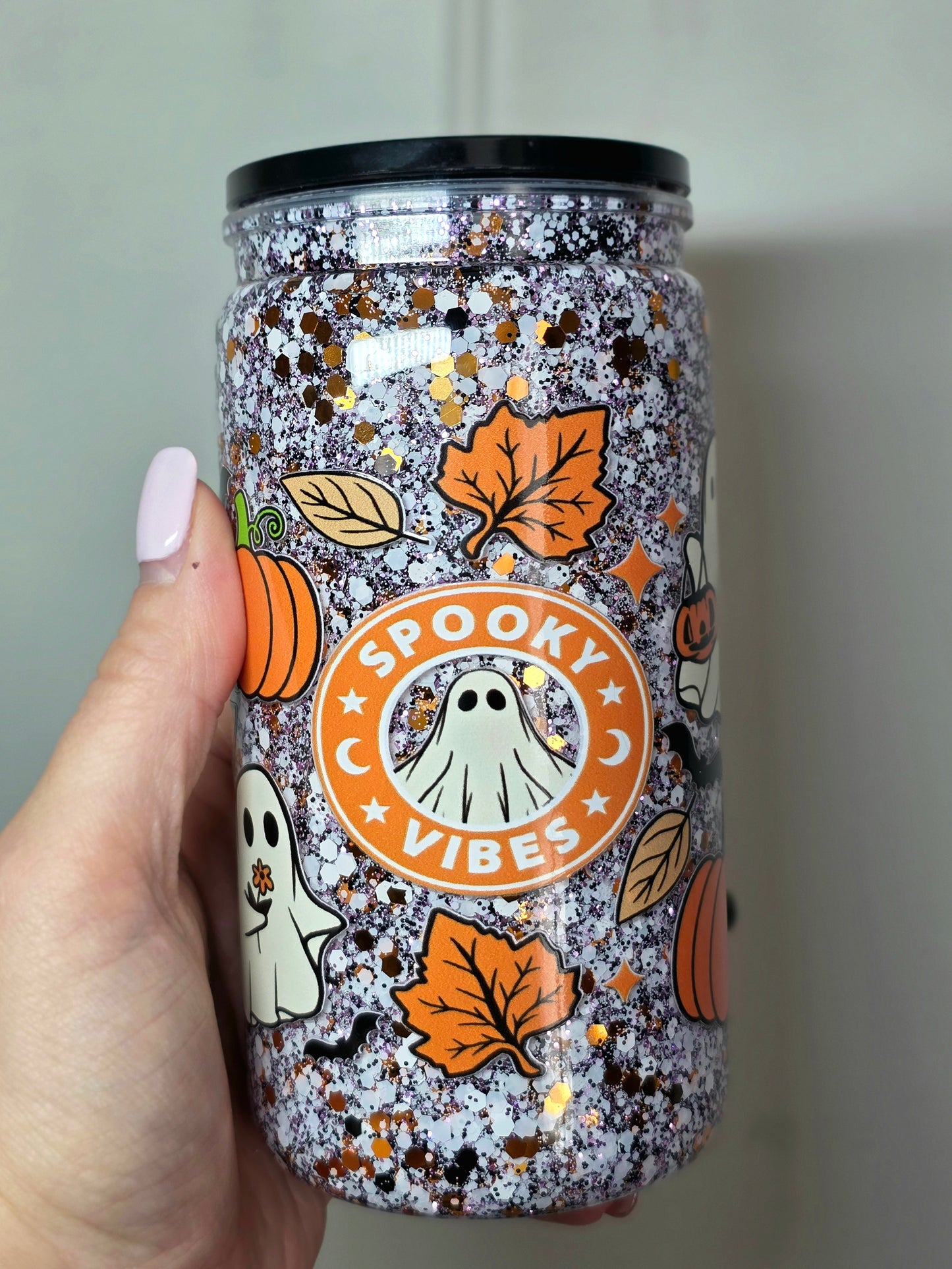Spooky Season Snow Globe Tumbler