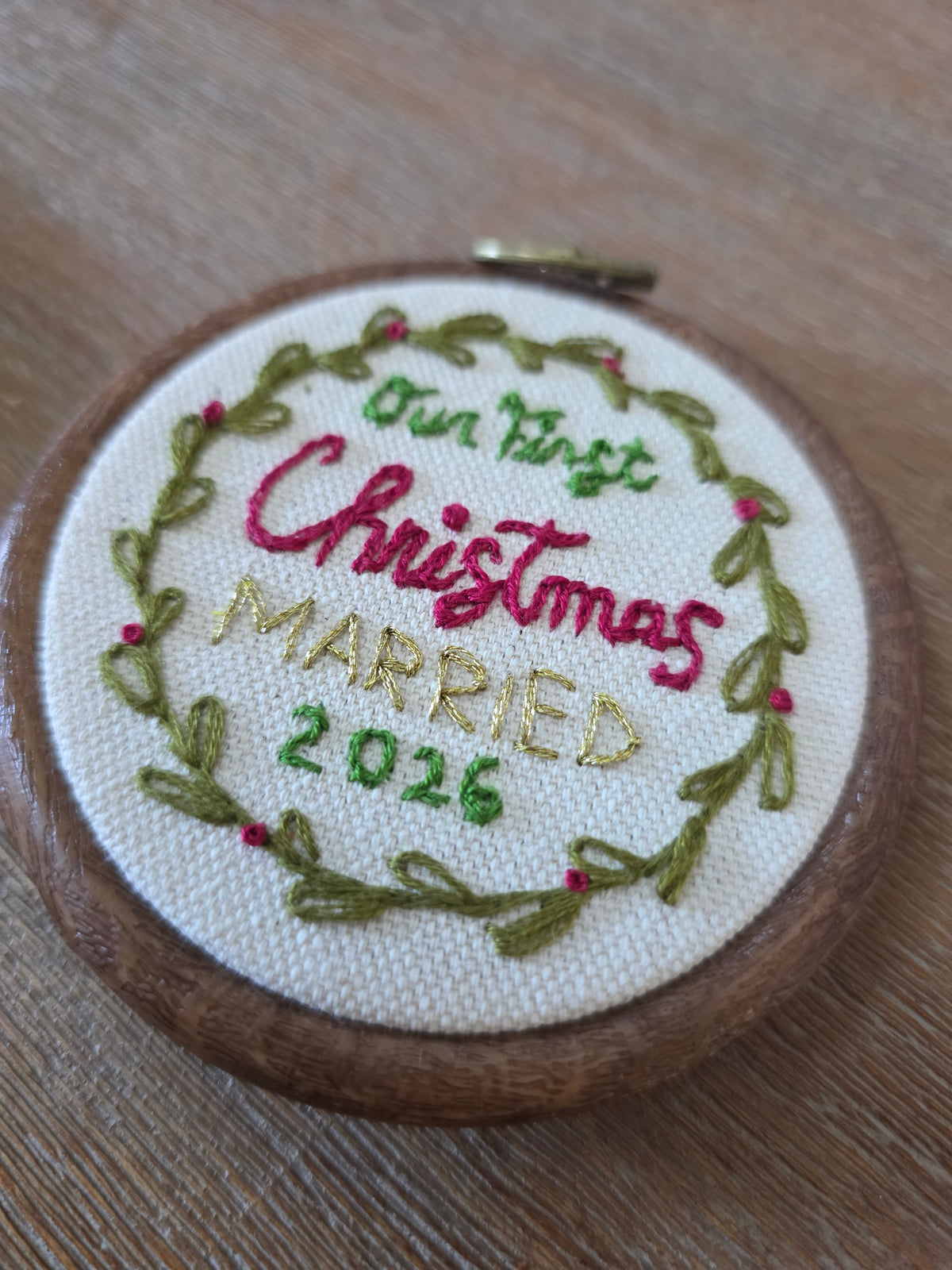 Our First Christmas Married Ornament | Made to order